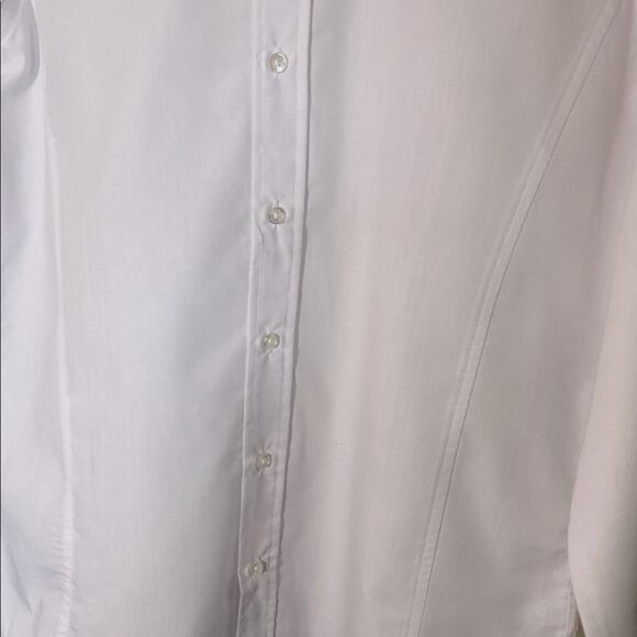 Piazaitalia White Long Sleeve Slim Fit Dress Shirt Button Down and Collared | L - Picture 3 of 9